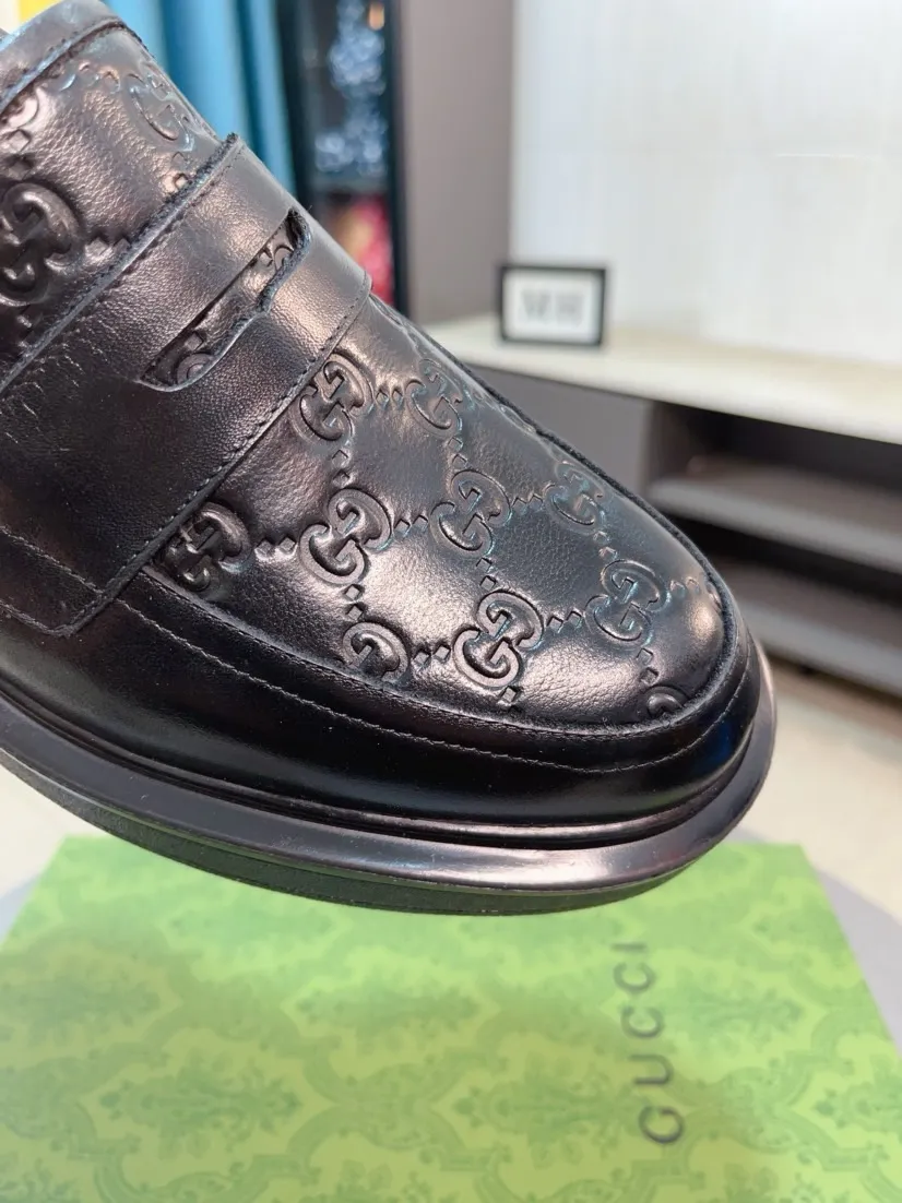 Men's shoes 💰500🌹🌹【GUCCI】The most popular classic Gucci leather shoes. Synchronized with the official website, the upper is made of Italian first-layer cowhide ➕cowhide lining, with unique brand and unique craftsmanship. Highlighting the hot style of the new year. Stop hesitating, stop wandering, get it now. Number: 38--44